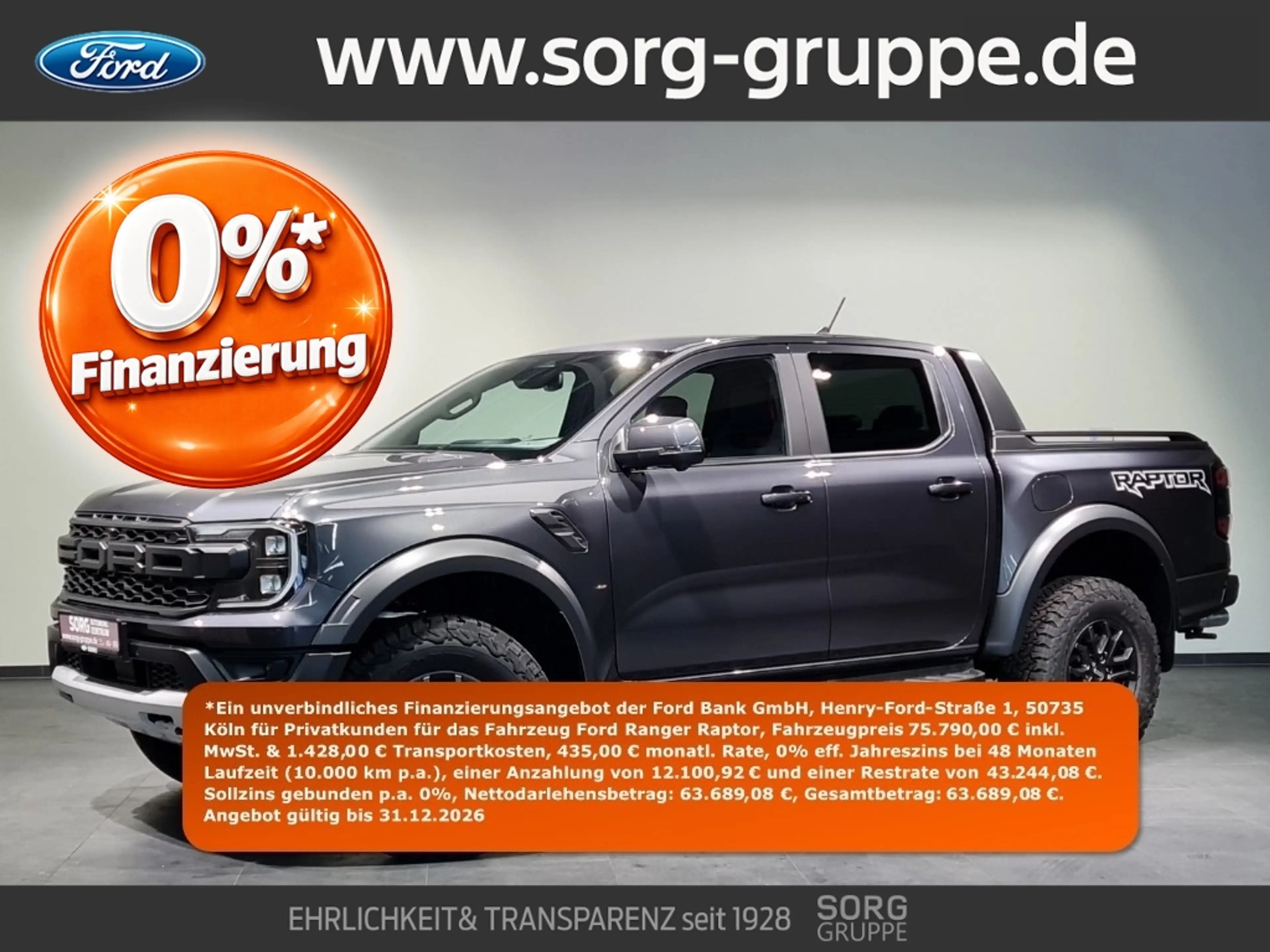 Ford Ranger Raptor Doppelkabine e-4WD