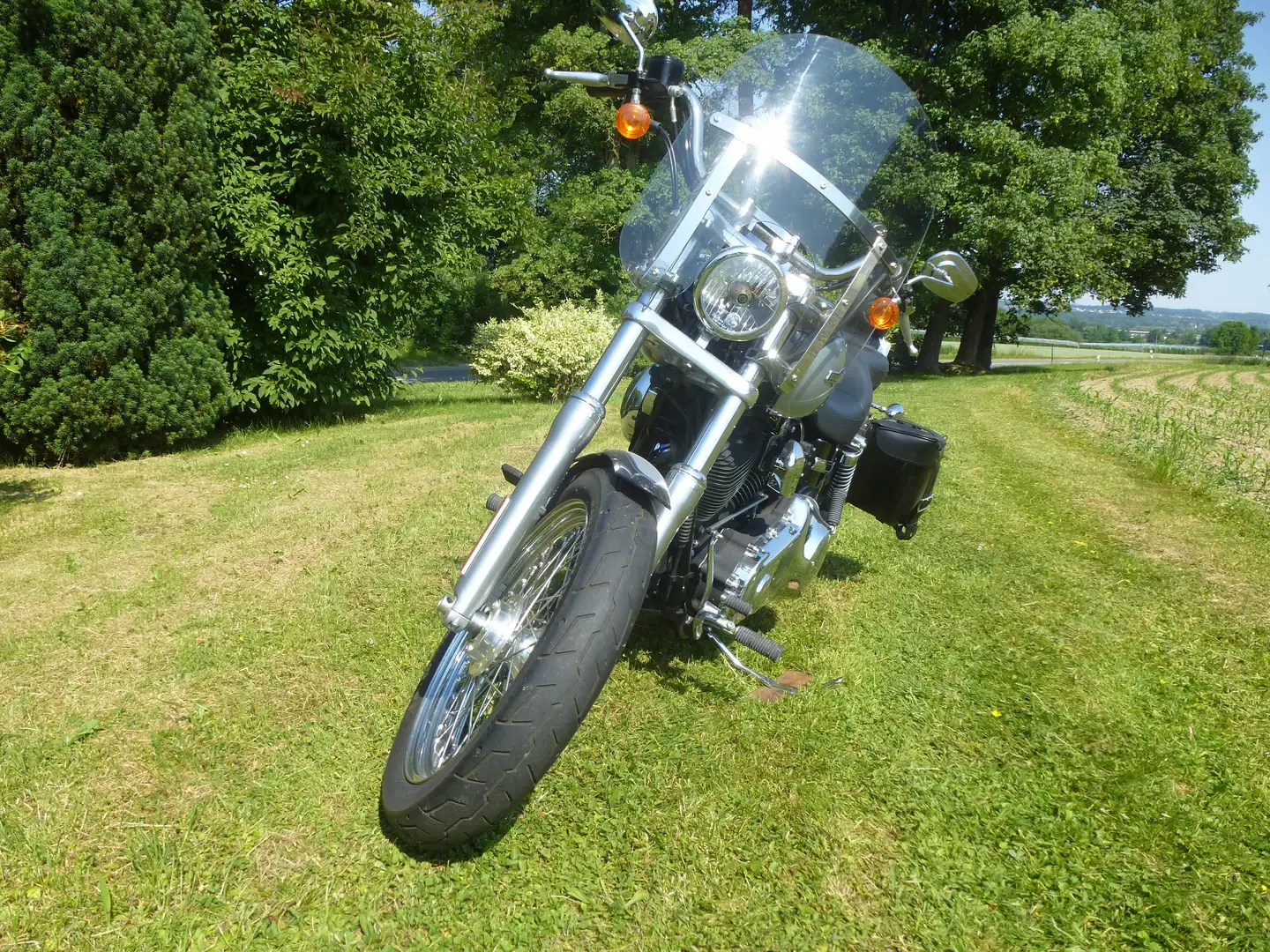 Harley-Davidson Dyna Super Glide FXDC*Windschutzschild*AMC-Auspuff*Sissibar*usw.* Negru - 2
