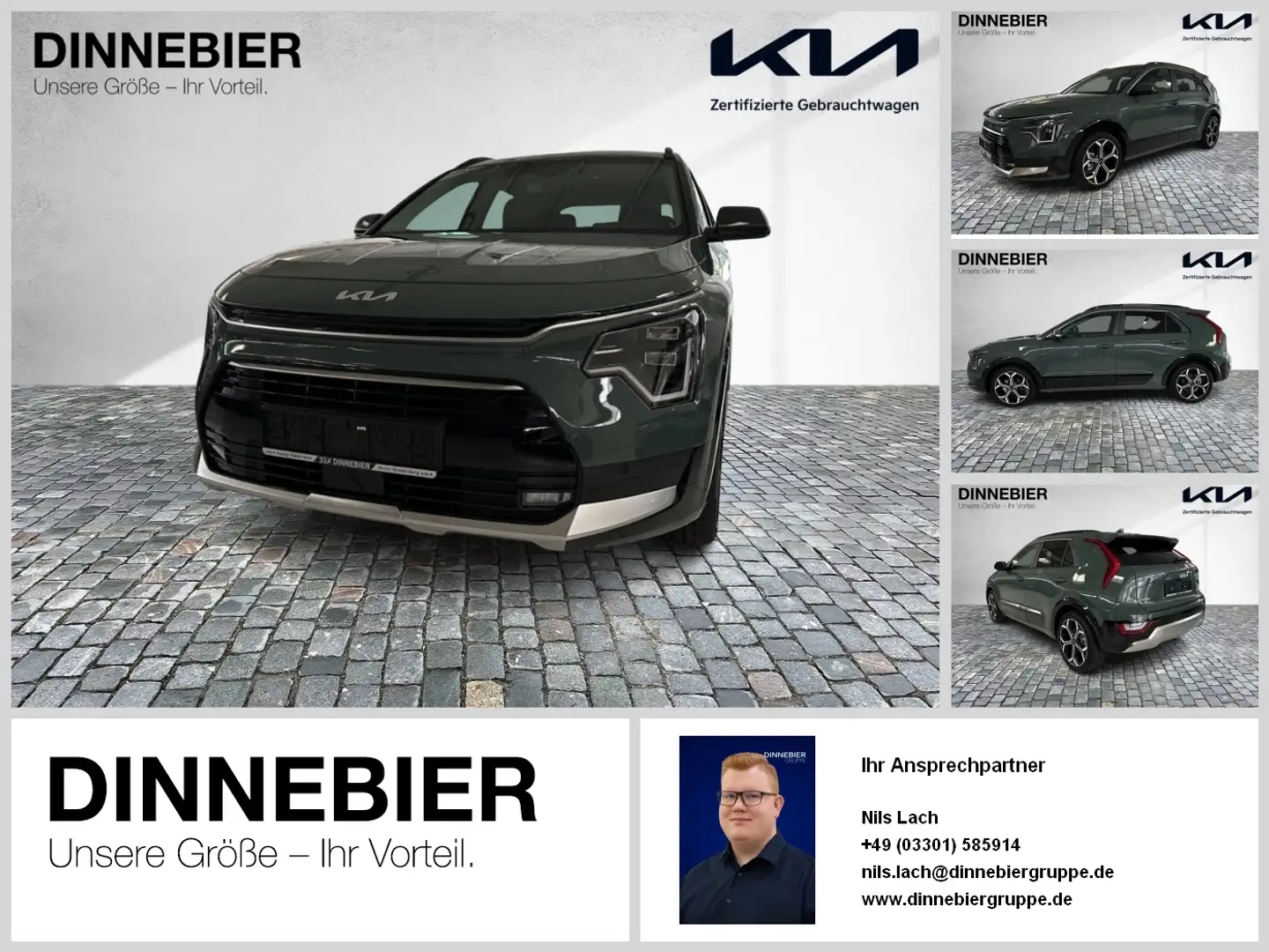 Kia Niro Spirit 1.6 HEV LED+Navi+Kamera+Glasdach Vert - 1