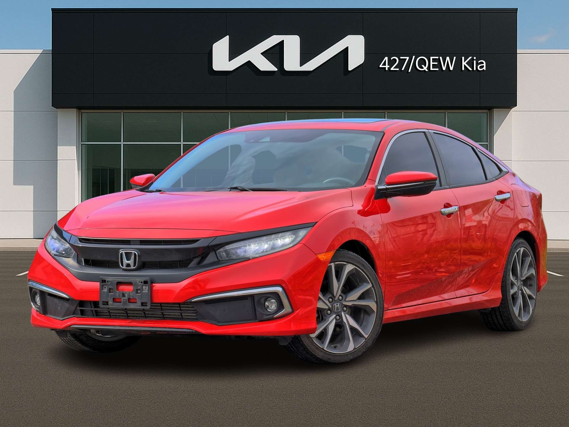Red 2019 Honda Civic Sedan Front-Wheel Drive Automatic