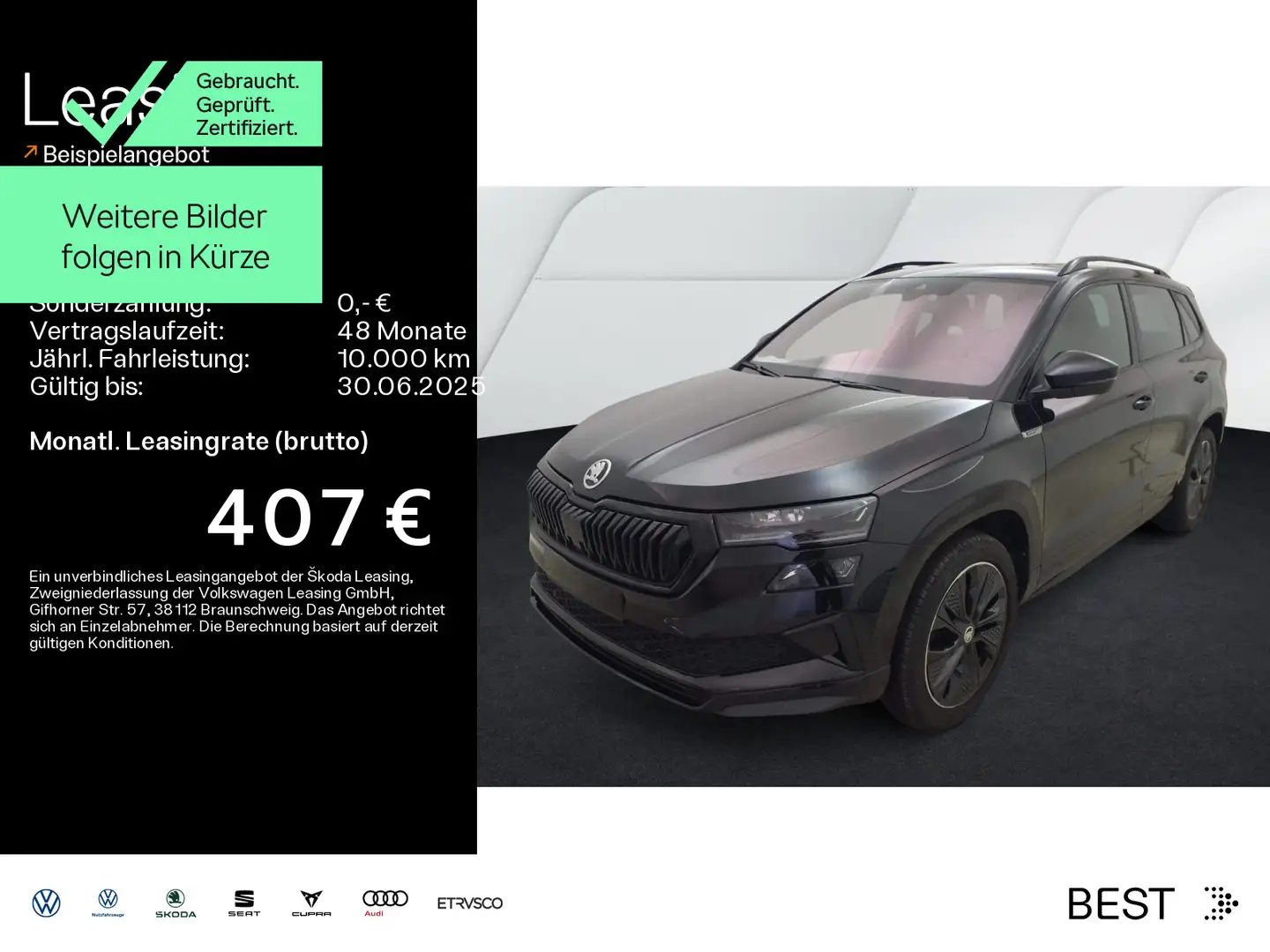 Skoda Karoq 2.0 TSI 4x4 DSG SPORTLINE*AHK*PANO*KAMERA* Schwarz - 1