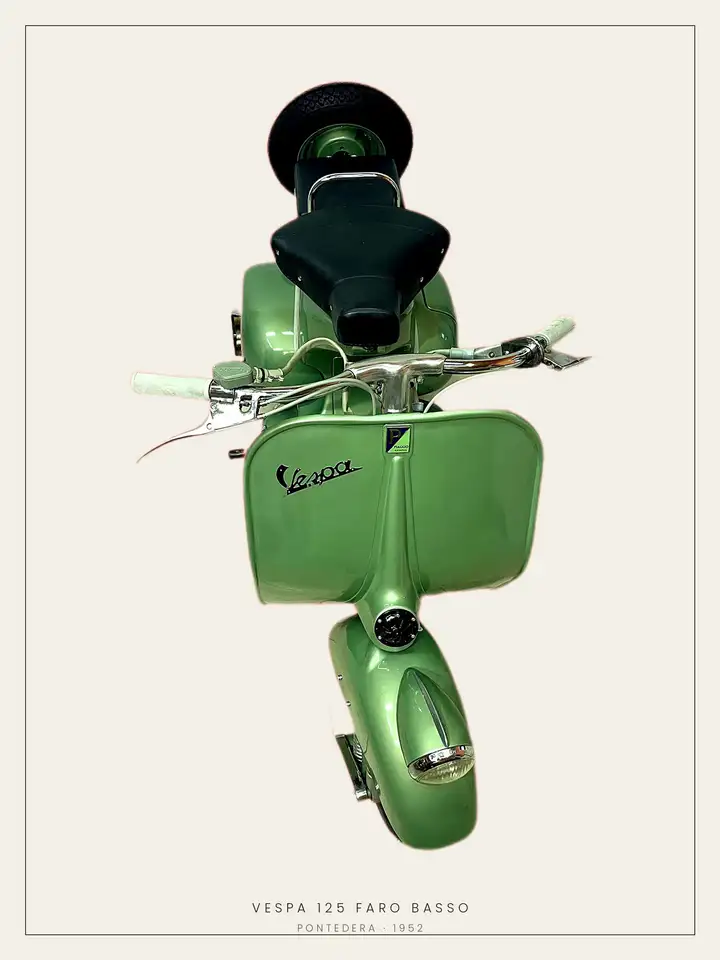 Piaggio Vespa 125 Faro Basso 1952 Certificato di Origine Piaggio Umbria, foto 3