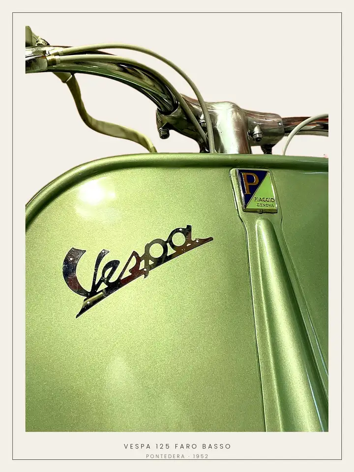 Piaggio Vespa 125 Faro Basso 1952 Certificato di Origine Piaggio Umbria, foto 4