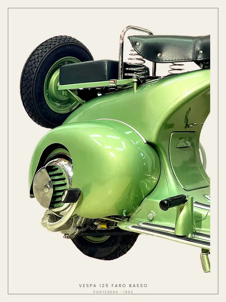 Piaggio Vespa 125 Faro Basso 1952 Certificato di Origine Piaggio Umbria, foto 5