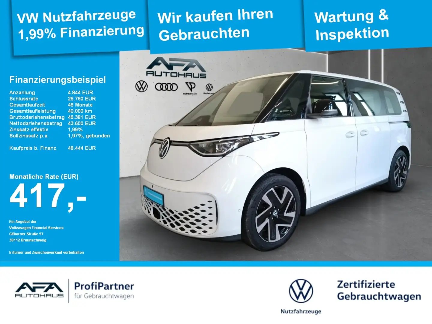 Volkswagen ID. Buzz ID.Buzz Pro Matrix*AHK*Navi*ACC*360° Bianco - 1