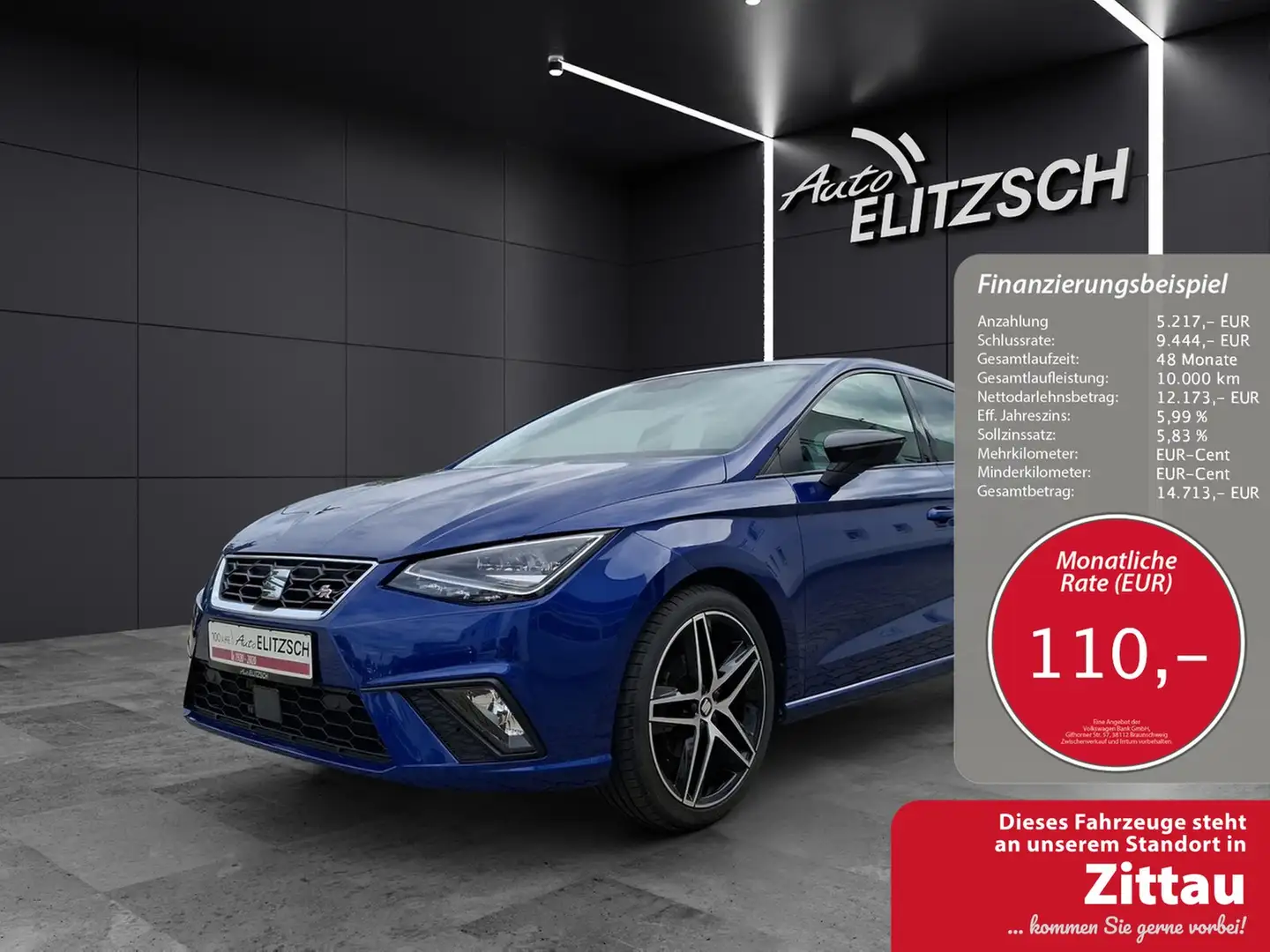 SEAT Ibiza TSI FR-Line Beats DSG LED Navi AID ACC RFK SH 18" Blau - 1