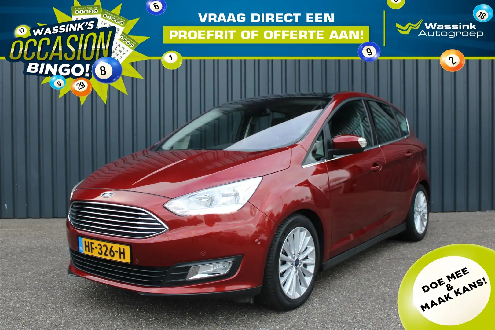 Ford C-Max 1.0 Turbo 125pk Titanium I Climate Control I Parke Rosso - 1