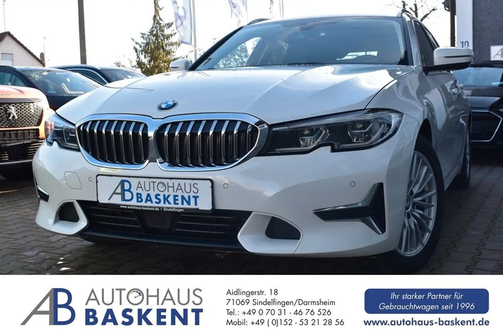 BMW 320 d Touring xDrive Luxury Line*AHK*LASER*LEDER Blanc - 1