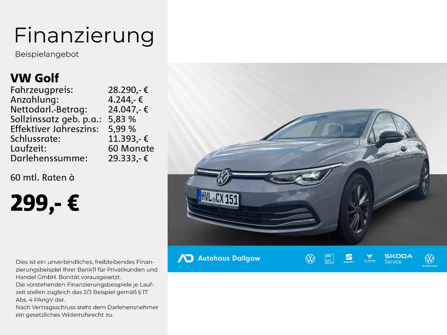 Volkswagen Golf VIII 1.5 TSI DSG MOVE Navi+ACC+SHZ+LED+PDC+ Grau - 2