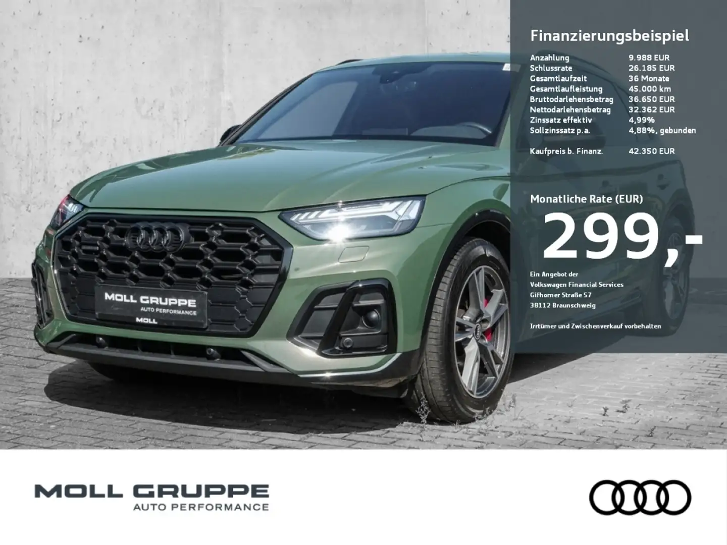 Audi Q5 SUV S line 50 TDI quattro 210(286)  tiptronic AHK Grün - 1