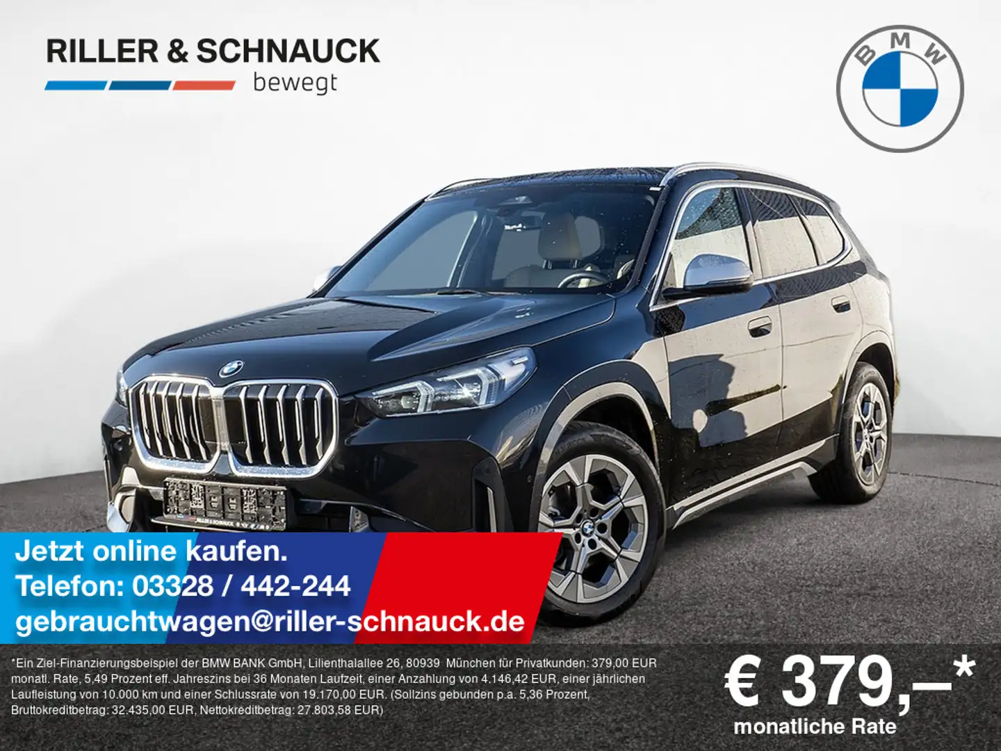 BMW X1 sDrive 18i LED+NAVI+KAMERA+KLIMAAUT+SHZ+PD Schwarz - 1