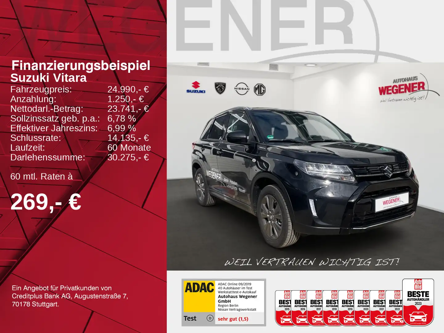 Suzuki Vitara VITARA 1.4 COMFORT ALLGRIP HYBRID Noir - 2