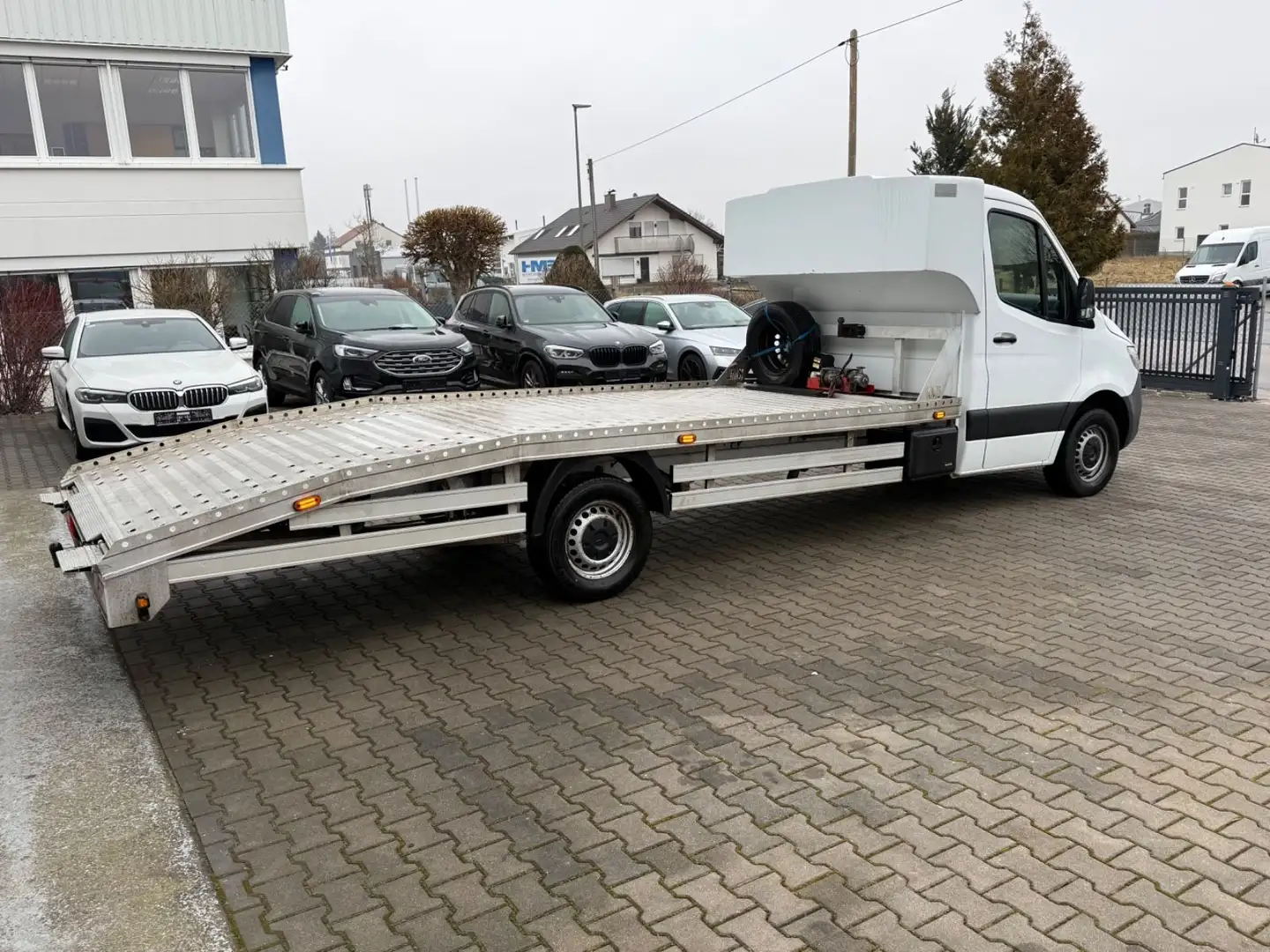 Mercedes-Benz Sprinter Auto-transporter°163Ps°Webasto°Schlafkabine Blanc - 1