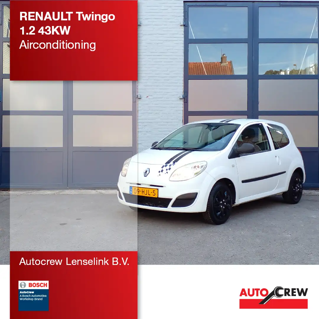 Renault Twingo 1.2 43KW | Origineel NL Airconditioning | Wit - 1