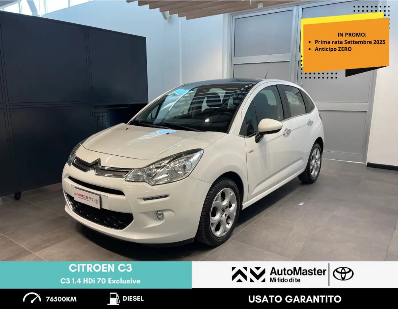Citroen C3 C3 1.4 HDi 70 Exclusive Blanc - 1