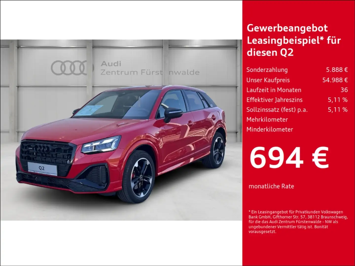 Audi Q2 40 TFSI quattro Sline+tronic+Matrix+Sonos+Optik sc Rot - 1