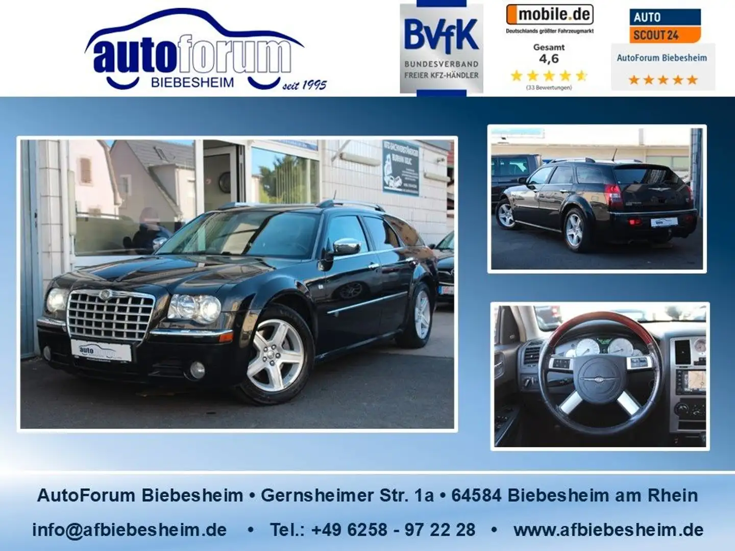 Chrysler 300C 3.0 CRD Touring Navi*Leder*Xenon*AHK*2.Hand Fekete - 1