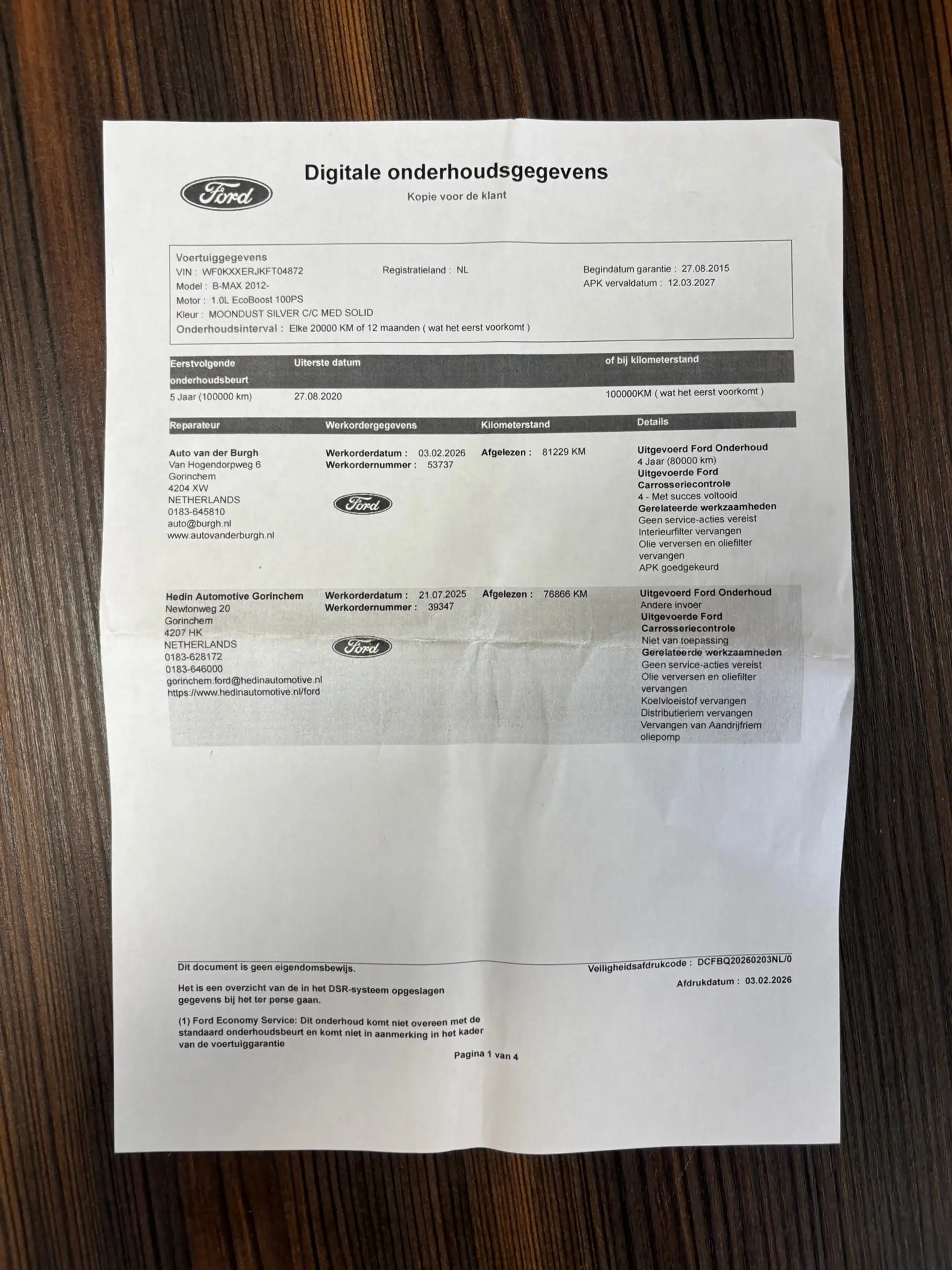 Ford B-Max 1.0 EcoBoost Titanium. Navi ! Pano ! Airco ! — photo 31