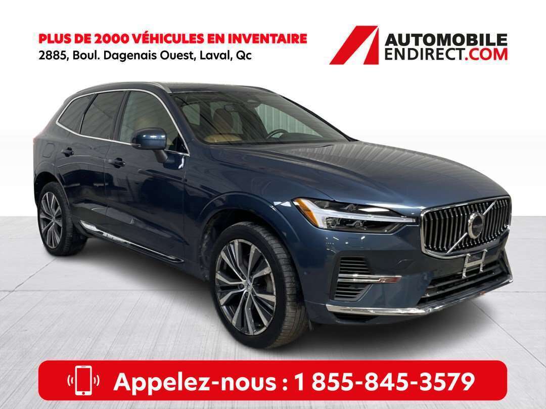 2022 Volvo XC60 T8 INSCRIPTION AWD Cuir Toit GPS Mags Sièges chauf