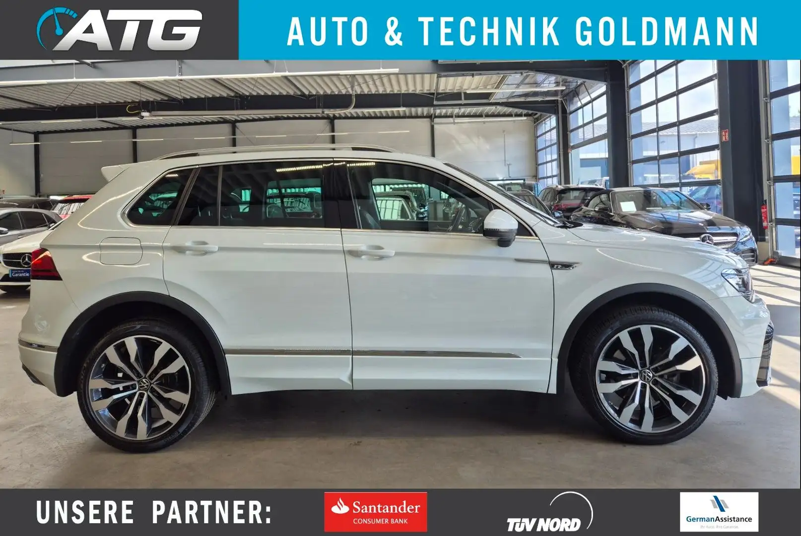 Volkswagen Tiguan TIGUAN 2.0 TSI R-LINE 4M LEDER STANDHZ PANO 360 Weiß - 1