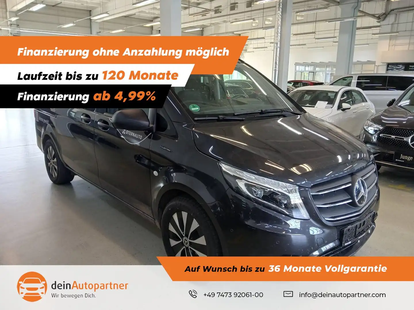 Mercedes-Benz Vito Tourer eVito 129 Pro lang NAVI/LED/RFK/LANE/DAB Gris - 1