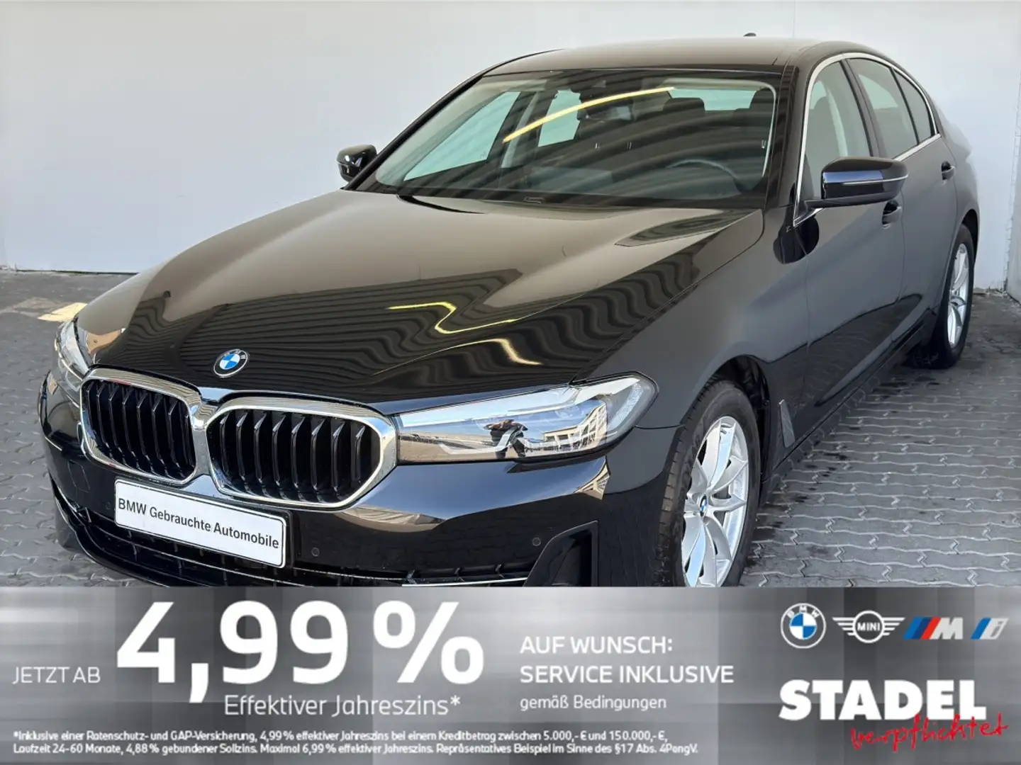 BMW 520 iA Lim. Navi.LED.DriveAs.RüKam.AHK.WLAN.DAB Schwarz - 2