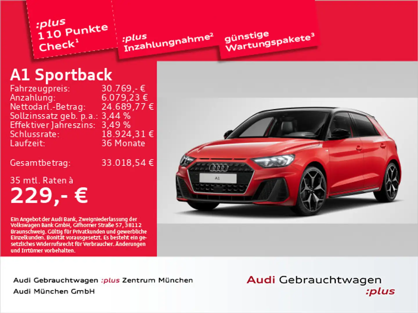Audi A1 35 TFSI S tronic 2x S line ACC/18"Z Rot - 1