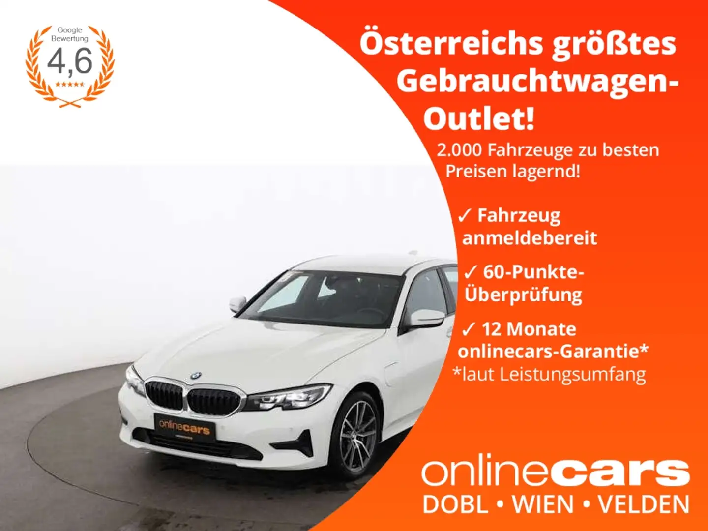BMW 330 e Advantage Aut LED LEDER NAVI R-CAM SITZHZG Wit - 1