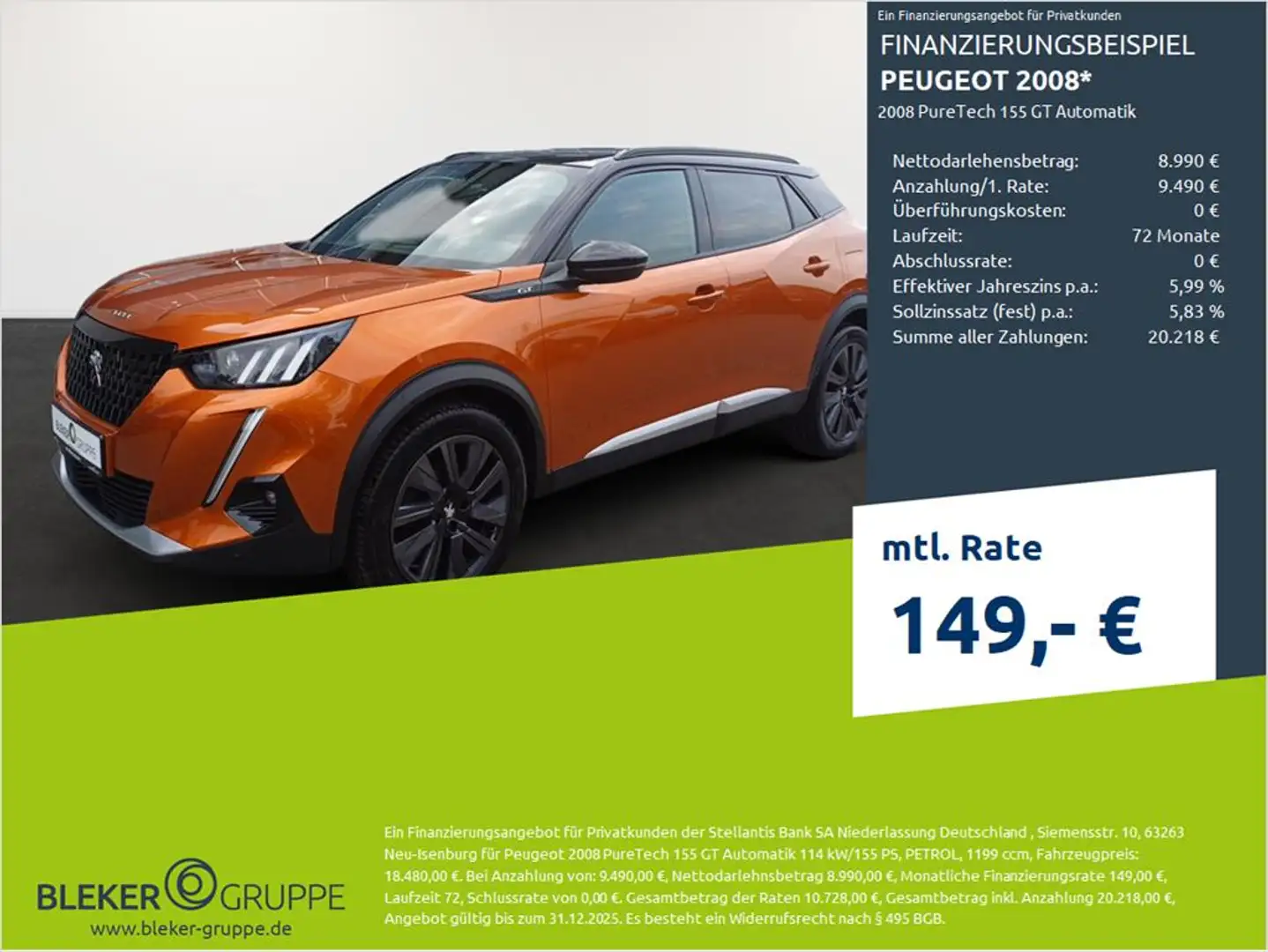 Peugeot 2008 2008 PureTech 155 GT Automatik Naranja - 1