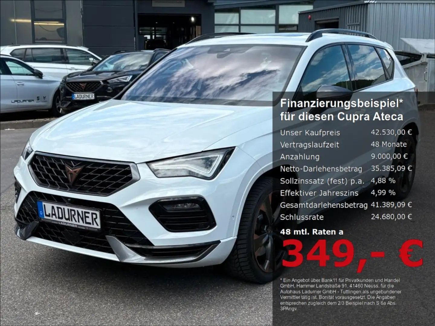 CUPRA Ateca 4Drive 2.0l TSI DSG COPPER19 Zoll+ AHK+ACC+Pano+ S Wit - 1