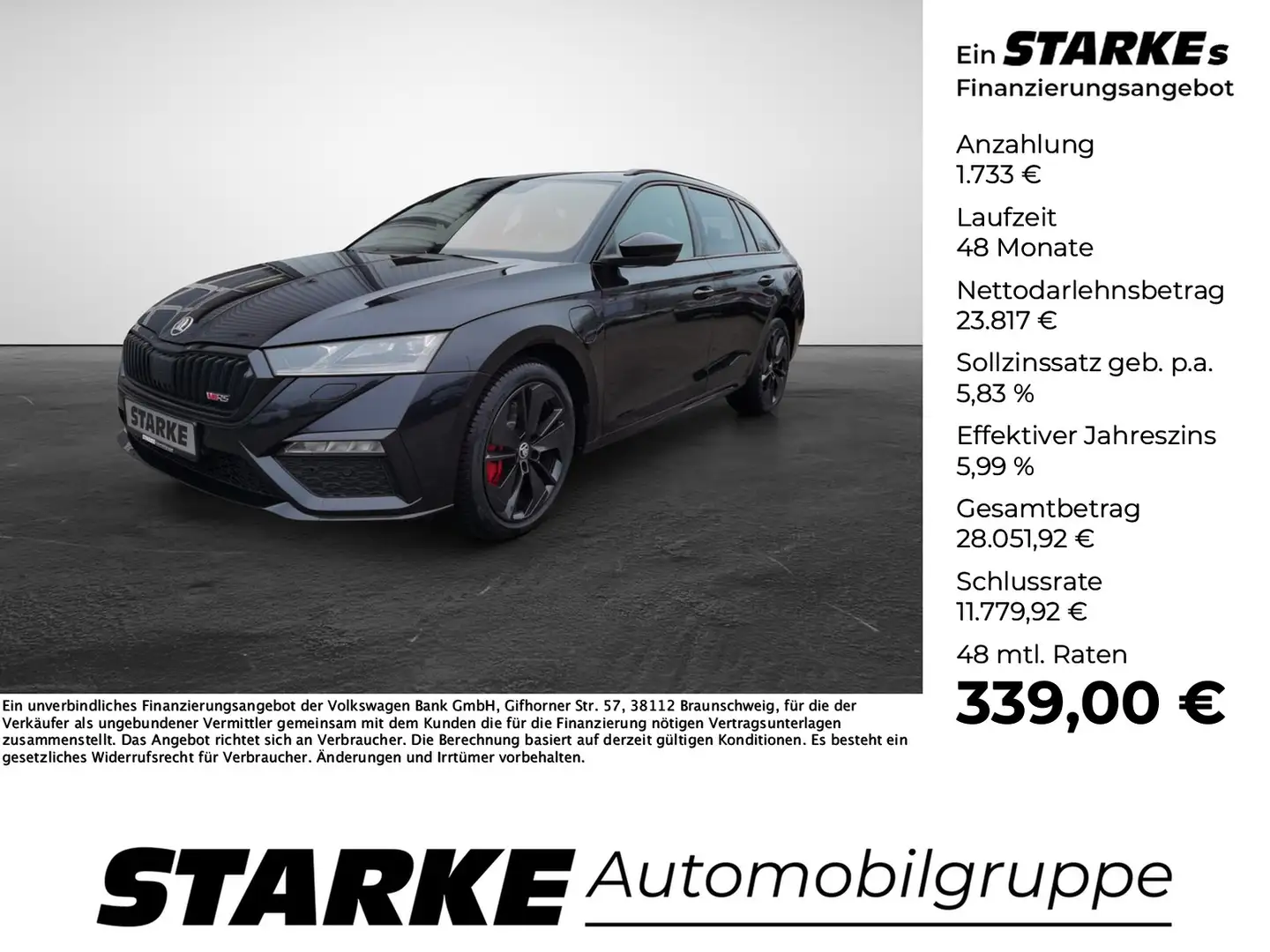 Skoda Octavia Combi 1.4 TSI RS iV RS NAVI Schwarz - 1