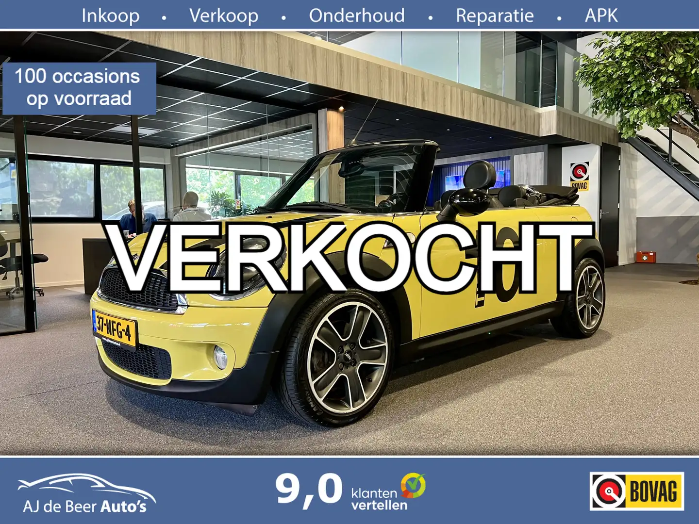 MINI Cooper S Cabrio Mini 1.6 Airco | Stoelverwarming | leder | Cruise Geel - 1