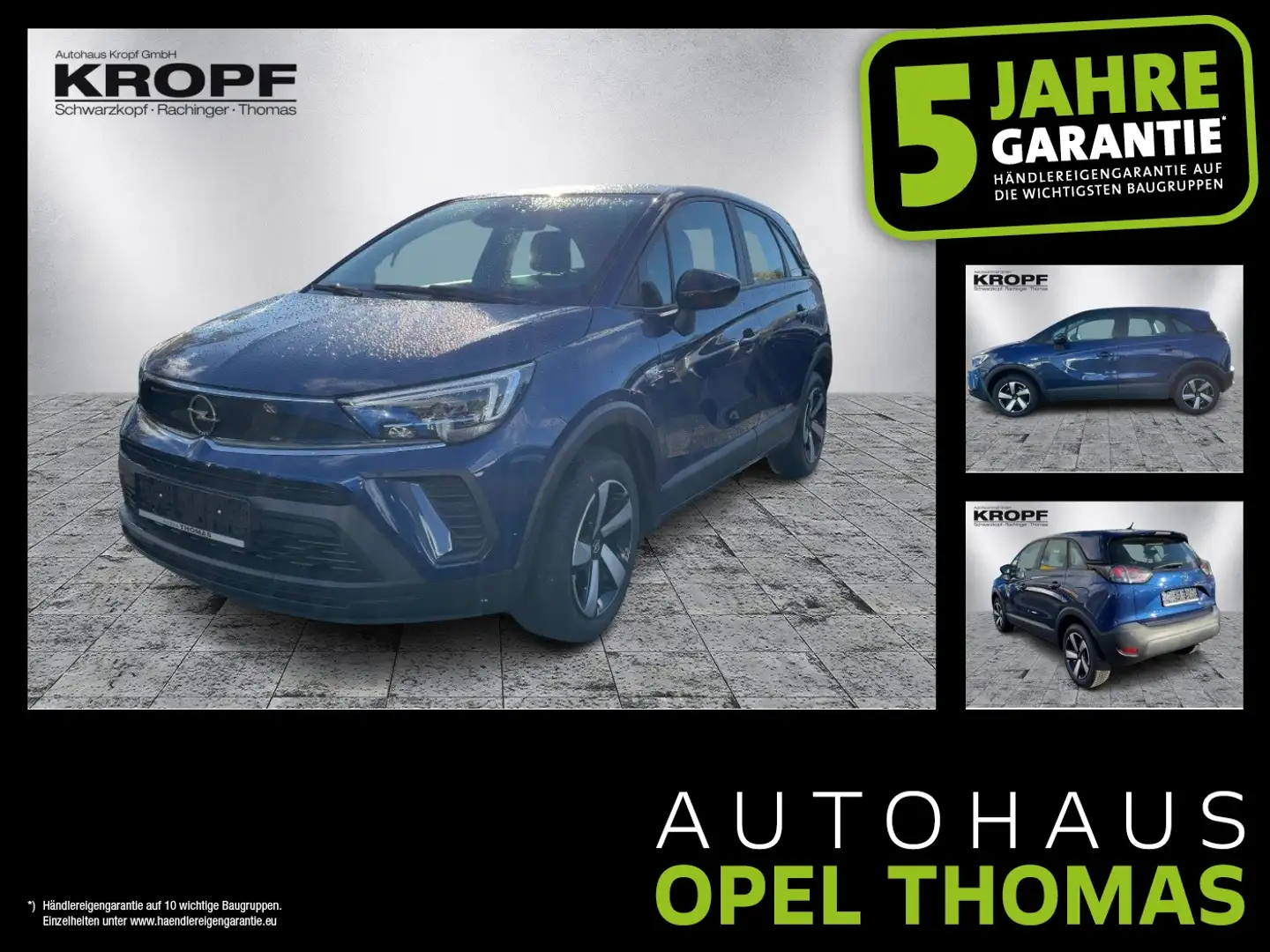 Opel Crossland 1.2 Turbo Edition LED+SHZ+Kam.+AUT Blau - 1