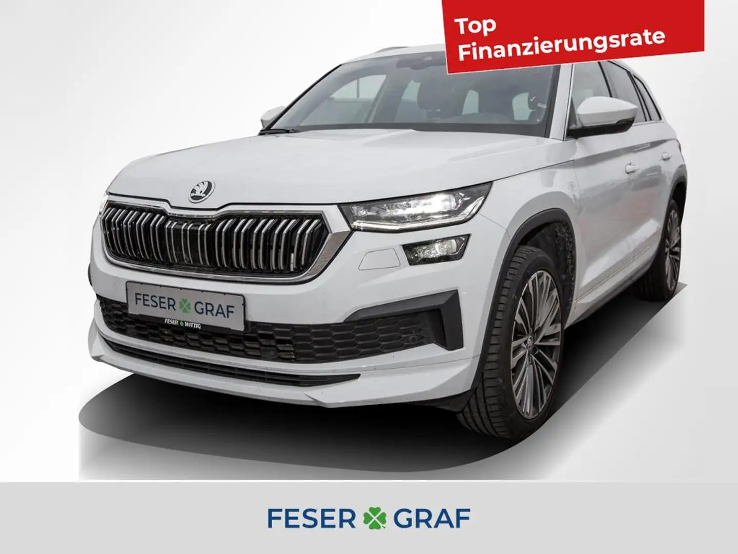 Skoda Kodiaq 2.0TDI 4x4 L&K AHK/ACC/Matrix/2xKamera Blanc - 1