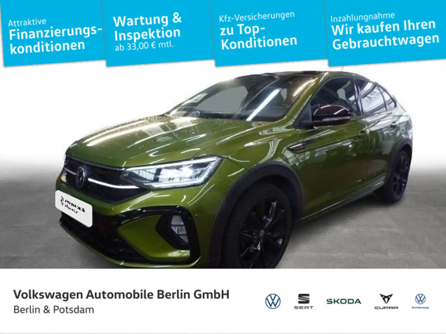 Volkswagen Taigo 1.0 TSI DSG R-Line Black-Style Pano Nav LE Grün - 1