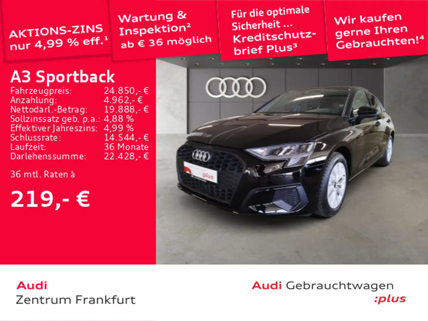 Audi A3 40 TFSI e S tronic LED DAB Tempomat Schwarz - 1