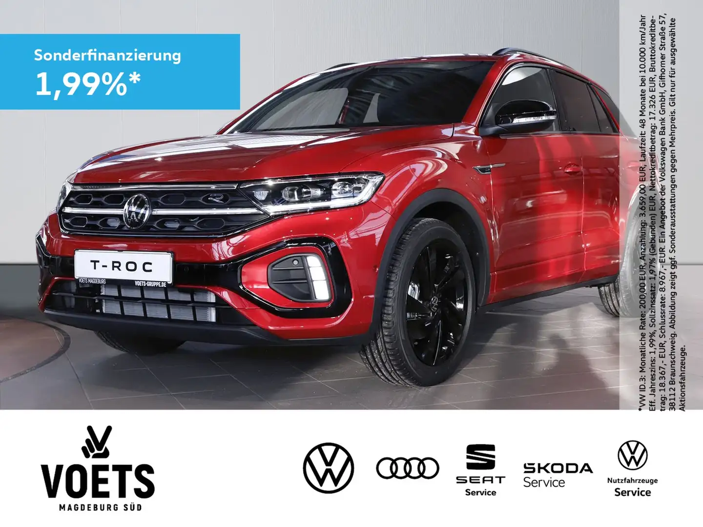 Volkswagen T-Roc R-Line 1.5 l TSI OPF 110 kW (150 PS) 7-Gang-Dop... Rot - 1