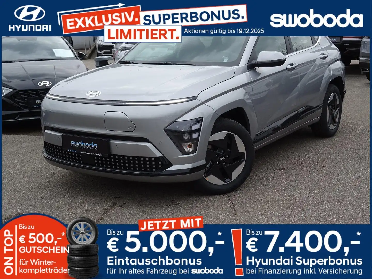 Hyundai KONA EV Smart Line 48,4 kWh k5es1-OP7 Argento - 1