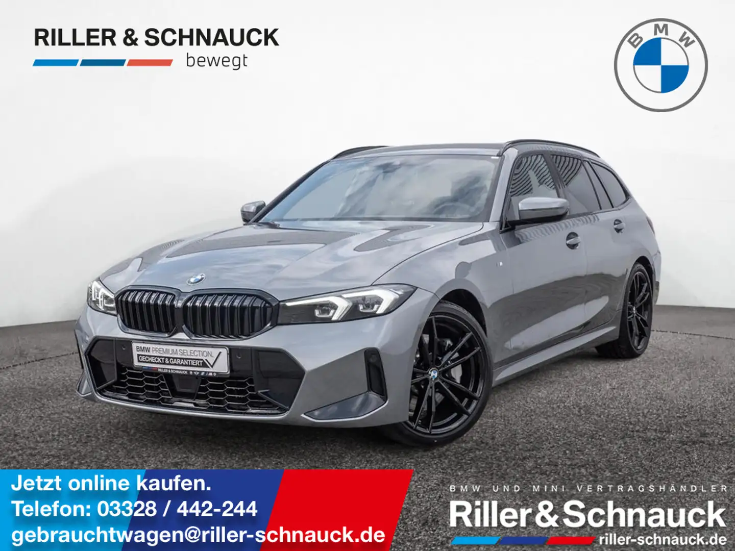 BMW 330 i Touring xDrive M-Sport 19 ZOLL+AHK+KAM+A Grau - 1