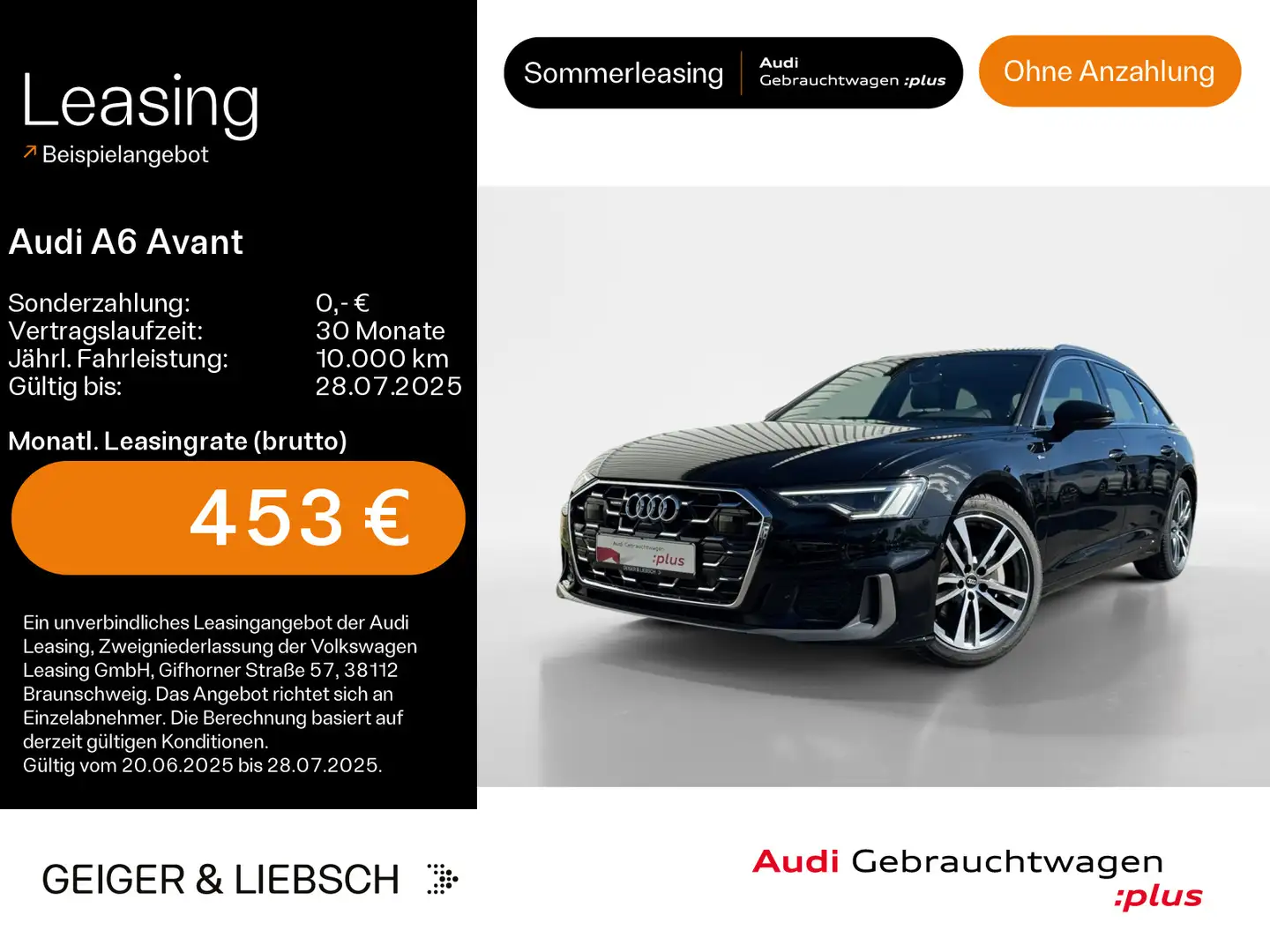 Audi A6 45 TDI quattro S-LINE*MATRIX*VIRTUAL*NA Schwarz - 1
