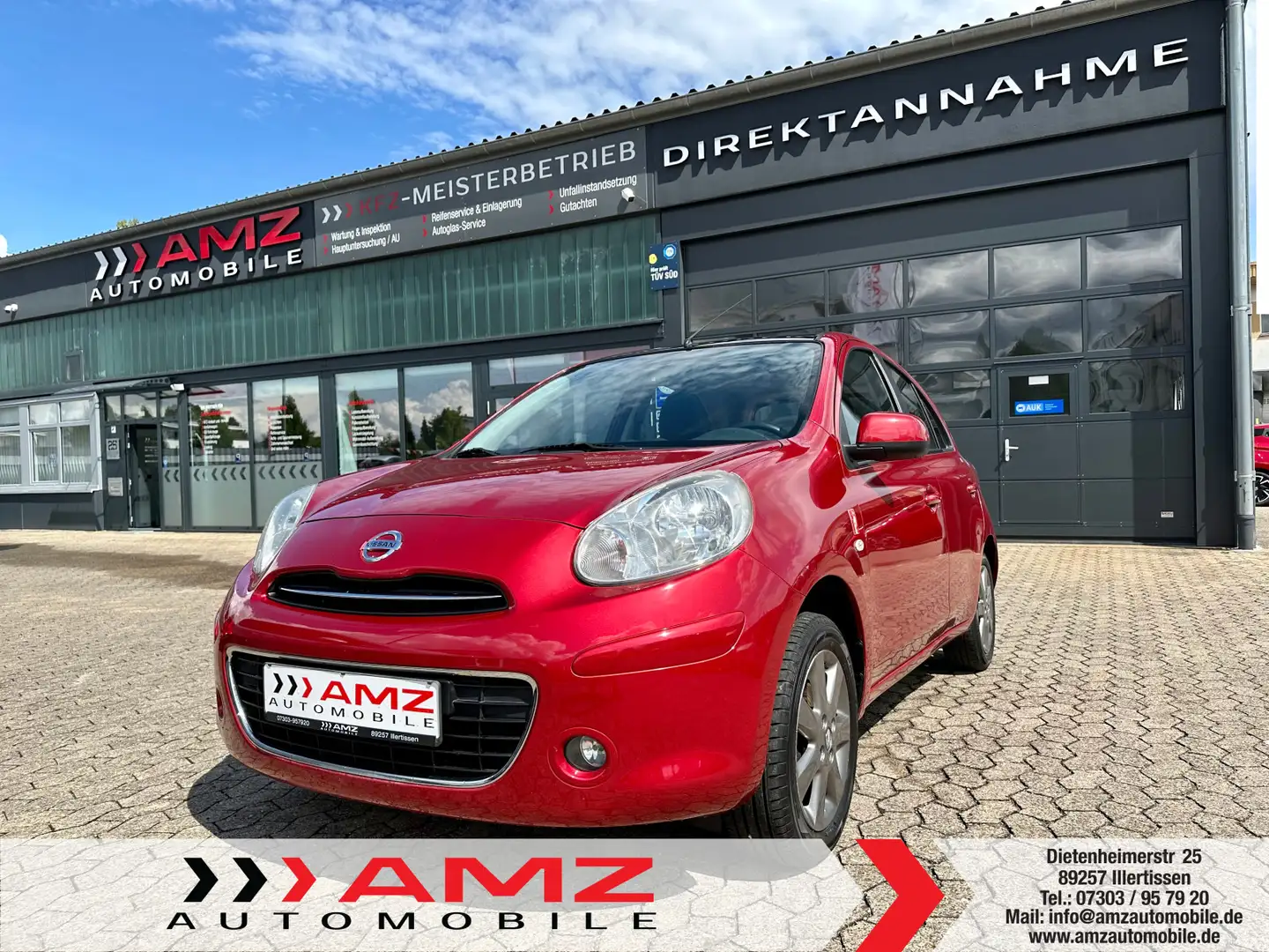 Nissan Micra 1.2 Elle Pano Navi Bluetooth Klimaautomati Rot - 1
