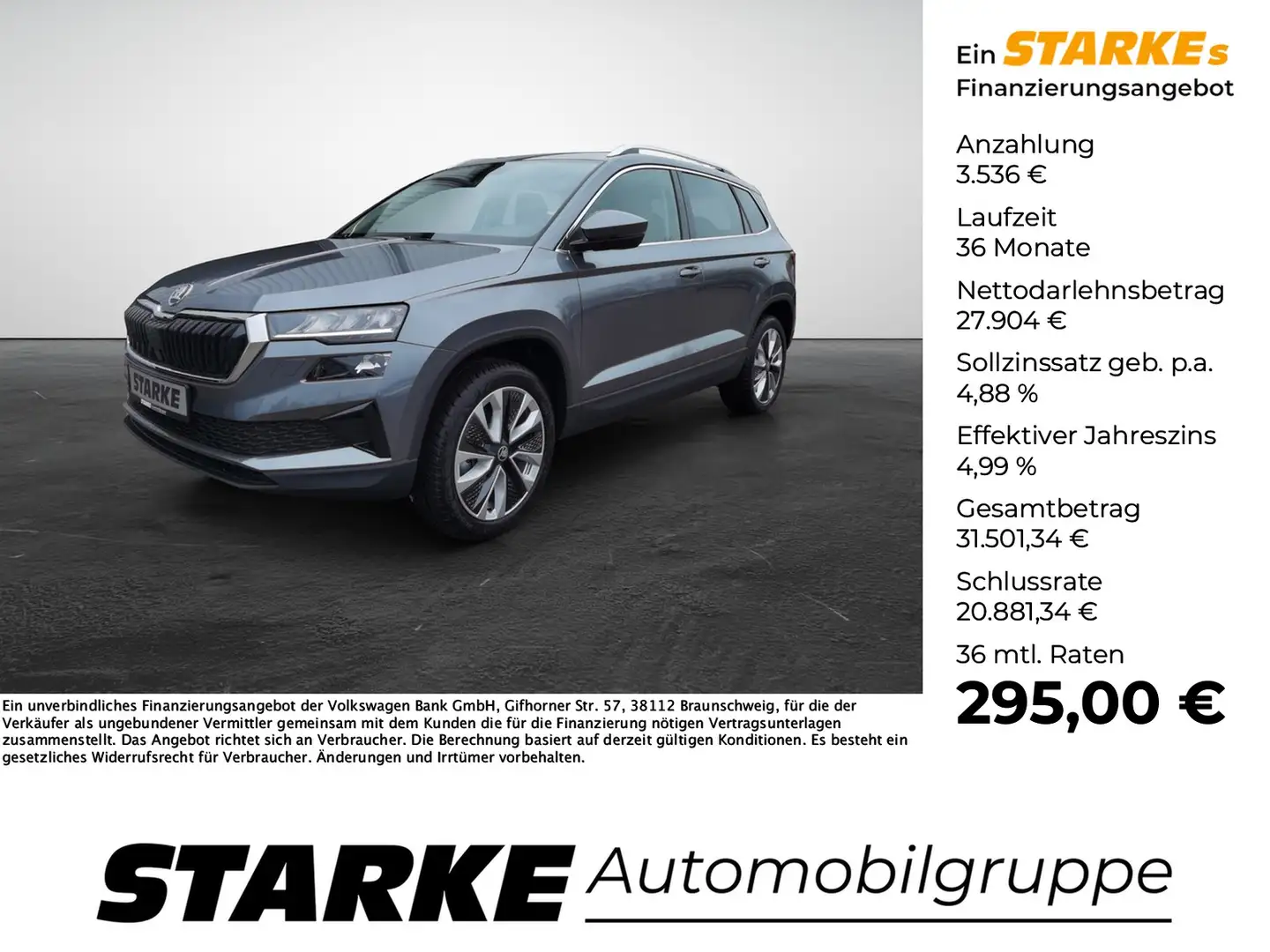 Skoda Karoq 1.5 TSI DSG Selection Grau - 1