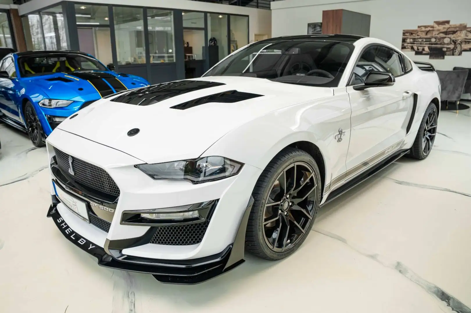 Ford Mustang 2,3 GT 500 SHELBY RECARO LCD PREMIUM VOL Blanc - 1