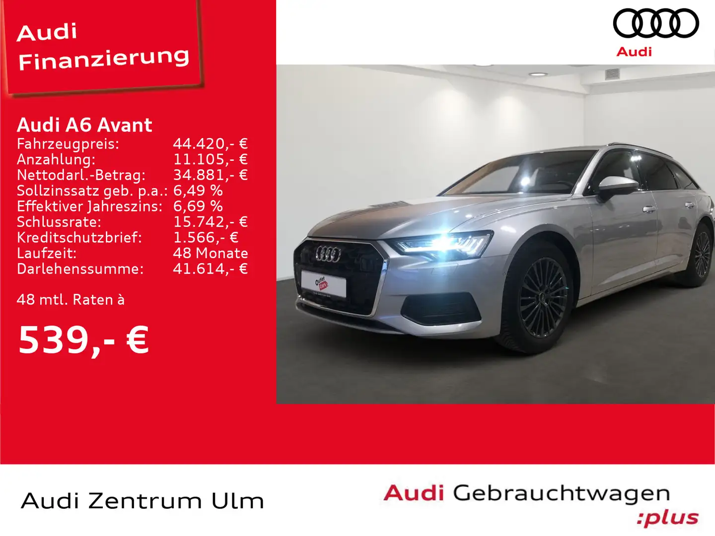 Audi A6 35 TDI S tronic AHK R-KAM NAV+ Silber - 1