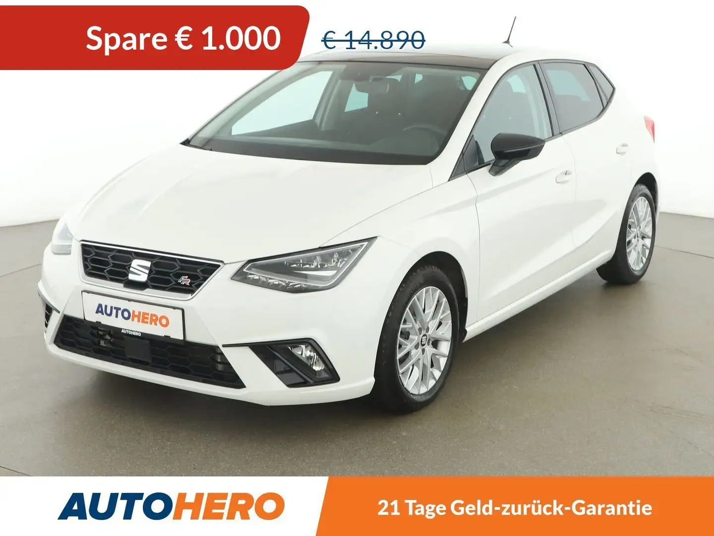 SEAT Ibiza 1.0 TSI FR *ACC*LED*PANO*NAVI*BEATSAUDIO* Weiß - 1