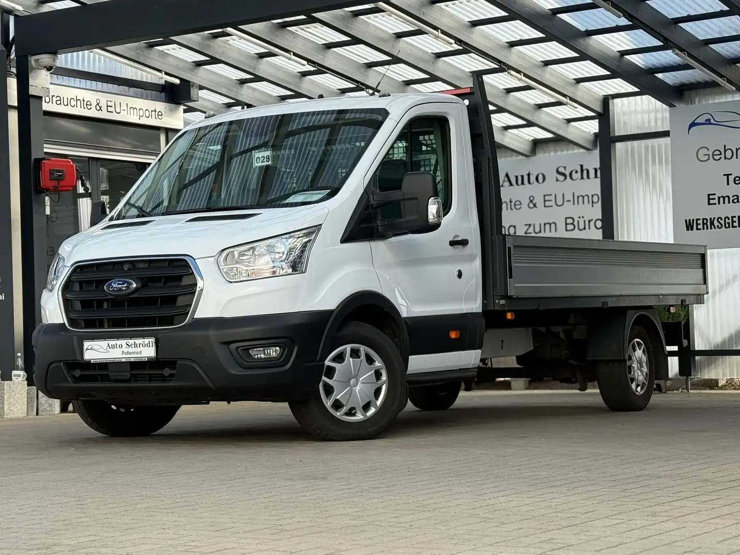 Ford Transit Pritsche EiKa 350 L3 Trend 2.0 EcoBlue, AHK, Leder Weiß - 1