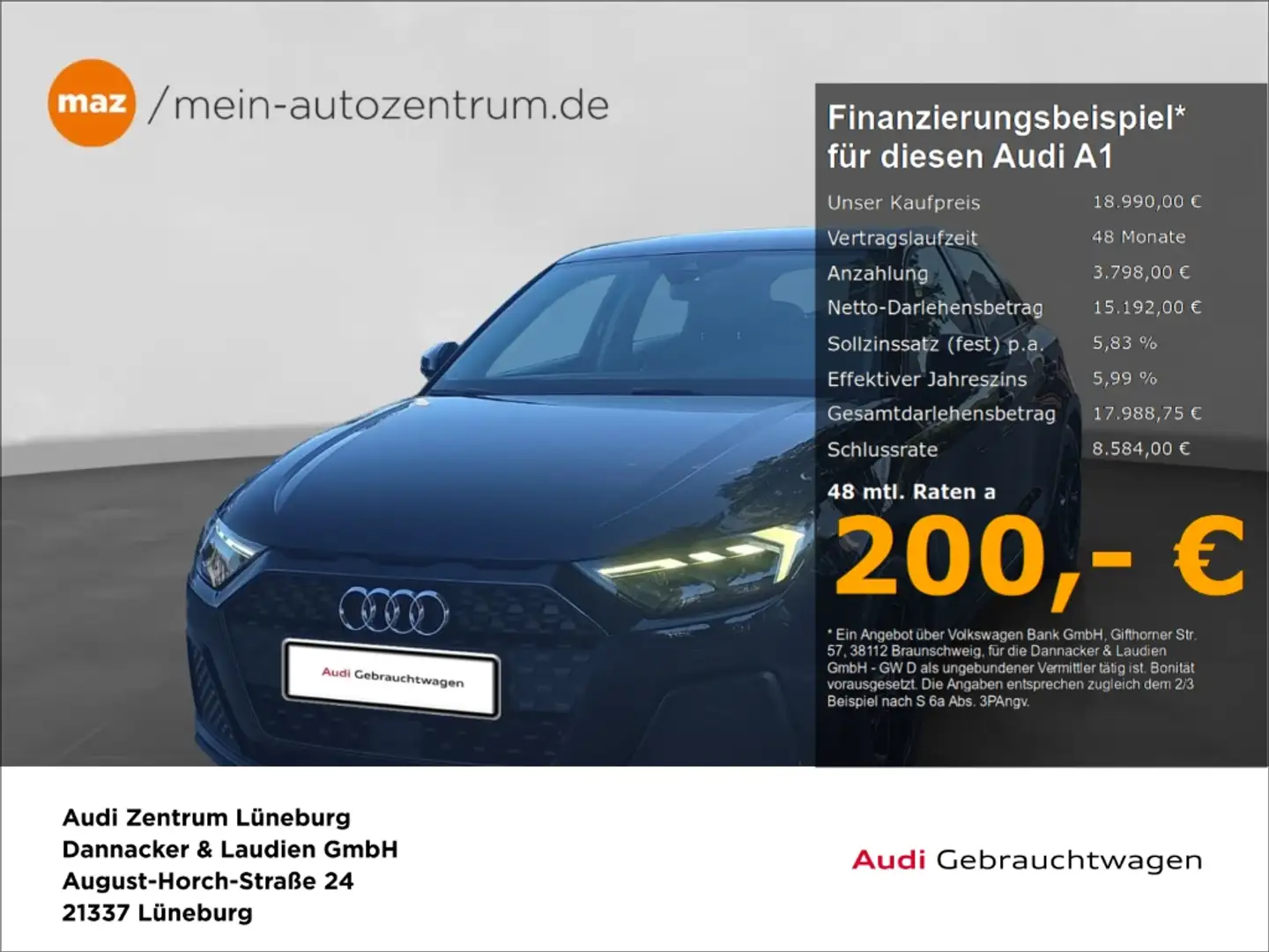 Audi A1 Sportback 25 1.0 TFSI Alu LED Sitzheizung Smartpho Blau - 1
