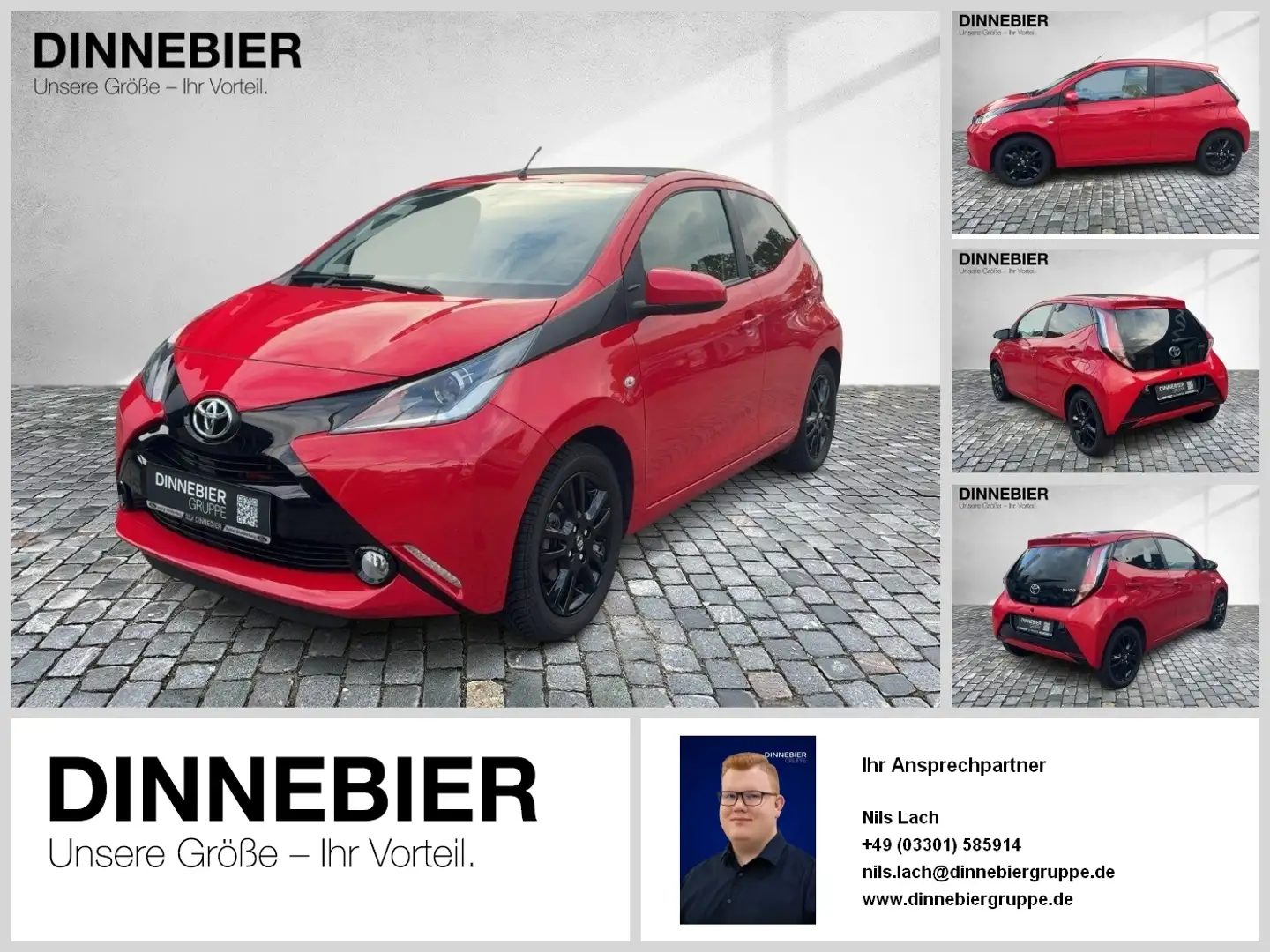 Toyota Aygo X -wave KAM LM SD Teilled. Rood - 1