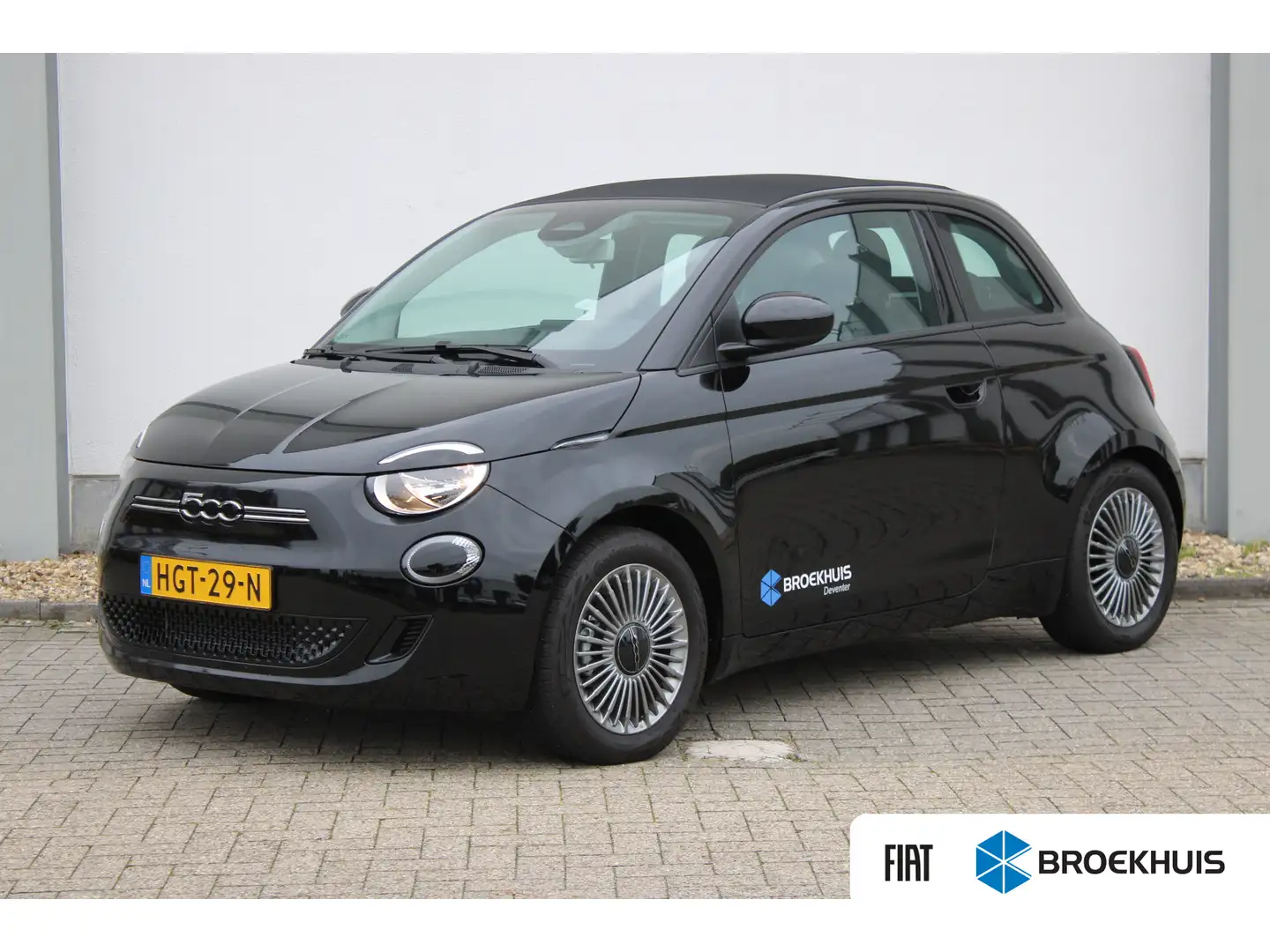 Fiat 500C Cabrio/elektrisch Icon 24 kWh / Cabrio / Navigatie Zwart - 1