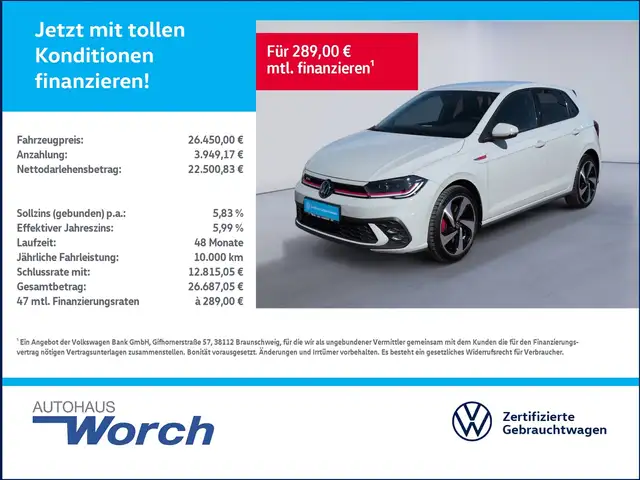 Volkswagen Polo GTI ACC+MATRIX+PARKLENK+LED+SHZ